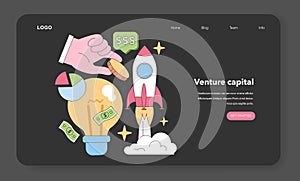 Venture capital Flat vector illustration.