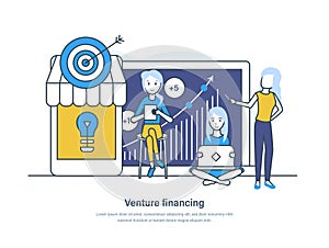 Venture capital funding business idea of financial support