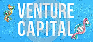 Venture Capital theme with DNA and abstract lines