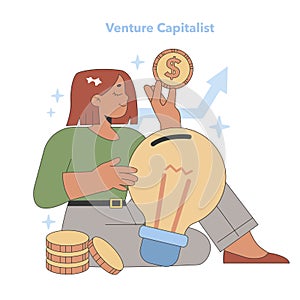Venture Capitalist concept. Vector illustration. photo