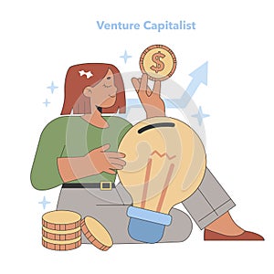 Venture Capitalist concept. Vector illustration.