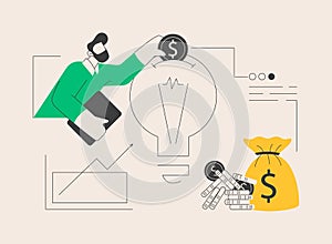 Venture investment abstract concept vector illustration.