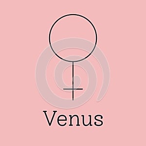 Venus astrological and zodiac symbol