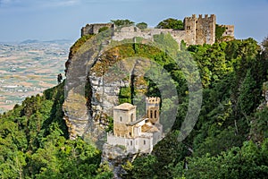 Venus Castle and Torretta Pepoli in Erice photo