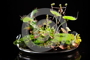 venus flytrap in action, showcasing mechanisms of entrapment