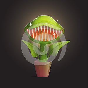 Venus flytrap flower carnivorous plant illustration