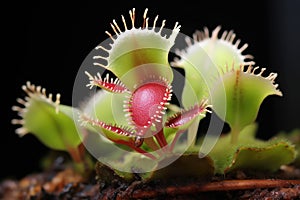 venus flytraps jaws closing on a fly