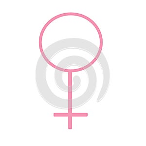 Venus icon. Symbol womans in doodle style. Women`s Health Day. Venus. Animation