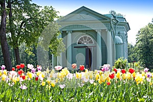 Venus pavilion in park. Gatchina. Petersburg. Russia.