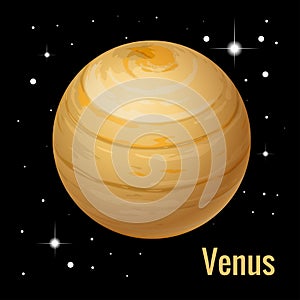Venus Planet. High quality isometric solar system planets.