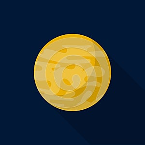 Venus planet icon, flat style