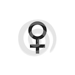 Venus Symbol Glyph Vector Icon, Symbol or Logo.