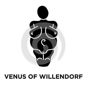 Venus of willendorf icon vector isolated on white background, lo photo