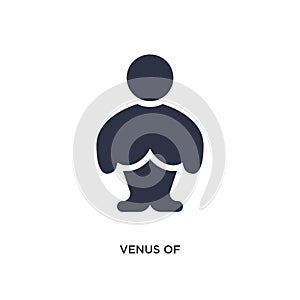 venus of willendorf icon on white background. Simple element illustration from stone age concept photo