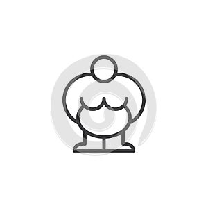 Venus of Willendorf statuette outline icon photo