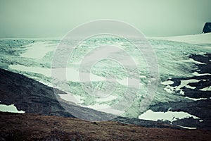 Veobrean glacier seen from Glittertind mountain (Jotunheimen Nat