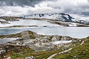 Veobrean glacier seen from Glittertind mountain (Jotunheimen Nat