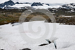 Veobrean glacier seen from Glittertind mountain (Jotunheimen Nat