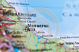 Veracruz on map