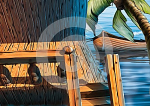 Veranda houseboat