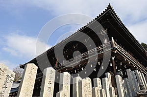 Veranda of a Japanese temple photo