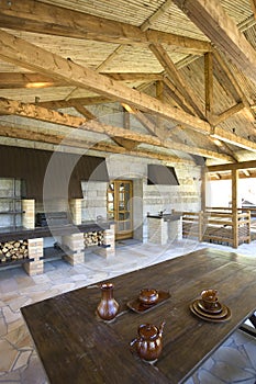 Veranda in rustic house