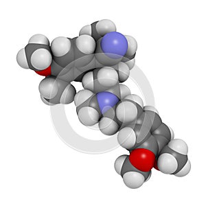 Verapamil calcium channel blocker drug. Mainly used in treatment of hypertension (high blood pressure) and cardiac arrhythmia (