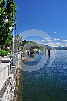 Verbania Intra waterfront. Lake (lago) Maggiore, Italy