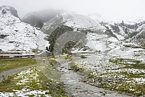 Verbella Alp With Snow in Summer, Austria