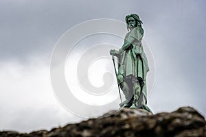 Vercingetorix, the statue of a famous Gaul warrior in Alesia who defied the Roman emperor Julius Caesar photo