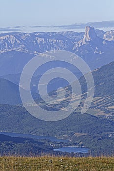 Vercors landscape with Mont Aiguille