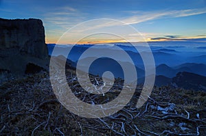 Vercors during sunset