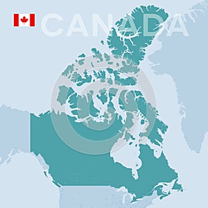 Verctor Map of cities and roads in Canada.