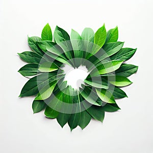 Verdant Heart, Leaves Unite in Love, Generative AI