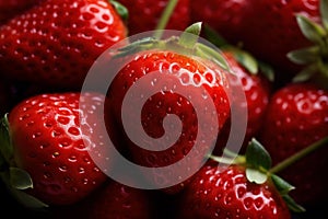 Verdant Strawberry eco bush. Generate Ai photo