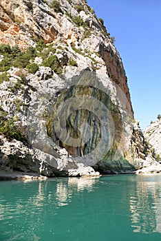 Verdon Gorge. Canyon. Lake of Sainte-Croix. South of France.