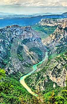 The Verdon Gorge, a deep canyon in Provence, France