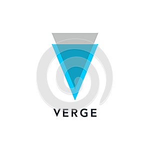 Verge cryptocurrency logo, isolated on white background