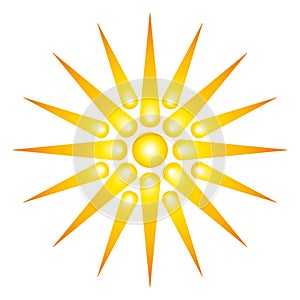 Vergina Sun, Argead Star symbol, the halo around the head of Helios