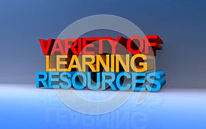 veriety learning resources on blue