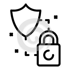 Verification secured icon outline vector. Login code