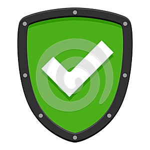 Verified Authorized Flat Shield on White