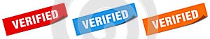 verified banner. verified speech bubble label set.