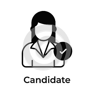 Verified candidate, political party, elections, democratic party, ready to use vector design