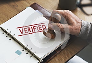 Verified Certified Affirm Authorised Approve Concept photo