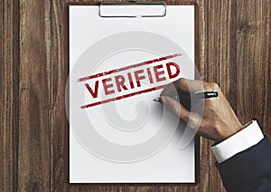 Verified Certified Affirm Authorised Approve Concept