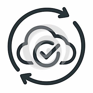 Verified Cloud Synchronization Icon