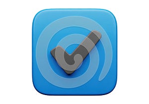 Verified digital checkmark icon for user interface confirmation and task success