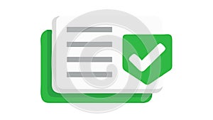 Verified Document Checklist for Approval and Completion, vector design Generative AI