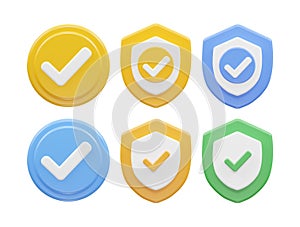 Verified icon vector illustration element 3d rendering transparent eps
